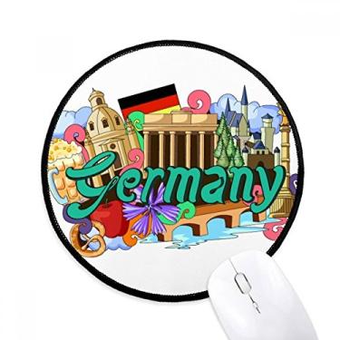 Imagem de Mouse pad grafite New Swan Stone Castle Beer Germany Tapete redondo para escritório