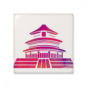 Imagem de China Red Temple of Heaven Patriotismo Azulejo de cerâmica brilhante decalque pedra adorna tijolo vitrificado