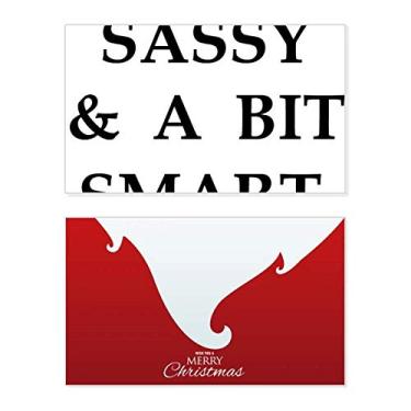 Imagem de Classy Sassy Bit Smart Assy Design Holiday Holiday Merry Christmas Cartão de parabéns Mensagem de Natal
