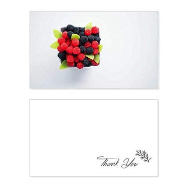 Imagem de Fotografia de imagem de frutas vermelhas temperadas, cartão de agradecimento, papel de aniversário, agradecimento de casamento