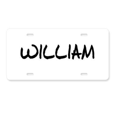 Imagem de DIYthinker Etiqueta especial de aço inoxidável para decoração de placa de licença do nome inglês William