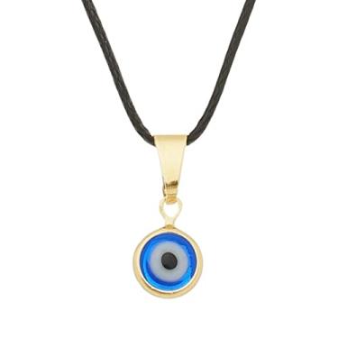 Imagem de Colar com Olho Grego 6mm - Sunshine Cristais Cor:Ouro