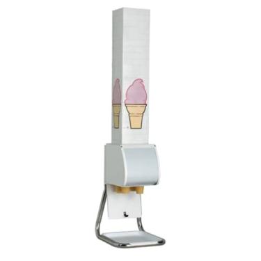Imagem de DISPENSE-RITE BCDS-BFL Dispensador de cone de sorvete em caixa de bancada, 38,8 cm A x 23 cm L x 29 cm P, branco