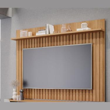 Imagem de Painel Ripado para TV até 70 Polegadas Trend 1 Prateleira MDF Nature