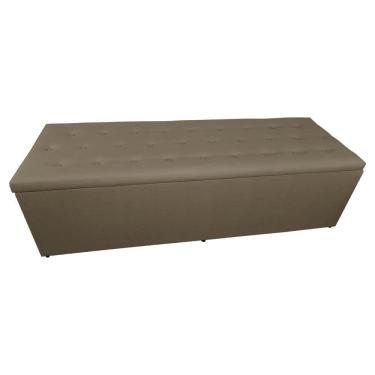 Imagem de Báu Calçadeira Juliana 140cm Suede Cappuccino - Vallisa Decor
