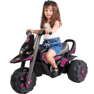Imagem de Moto Triciclo Eletrico Infantil Biemme Fox Dark Rosa 6V