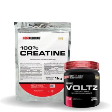 Imagem de Kit 100% Creatina 1kg + Pré-Treino Voltz 250g - Bodybuilders