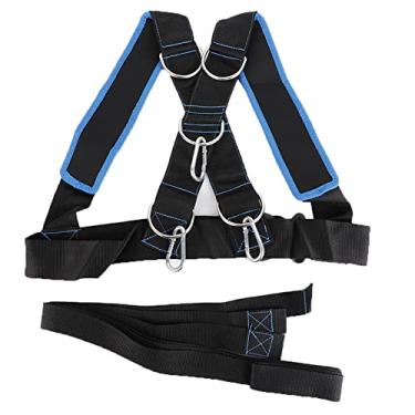 Imagem de Faixa De Arnês De Resistência De Ombro MOUMOUTEN, Cinto De Trenó Para Treinamento De Força De Velocidade De Metal De Nylon Conjunto De Cabos Para Equipamentos Esportivos Treinador De Treino Com Alça D