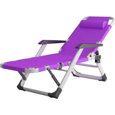 Imagem de Cadeiras reclináveis ​​de jardim, poltrona reclinável dobrável com apoio de cabeça, cadeira Zero Gravit, encosto ajustável em 5 velocidades, espreguiçadeiras de jardim ao ar livre, 4