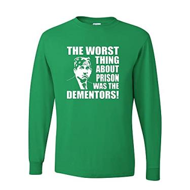 Imagem de wild custom apparel Camisetas masculinas The Office Inspired Fans and Paper Farms Beets, Kelly Green Manga Comprida, P