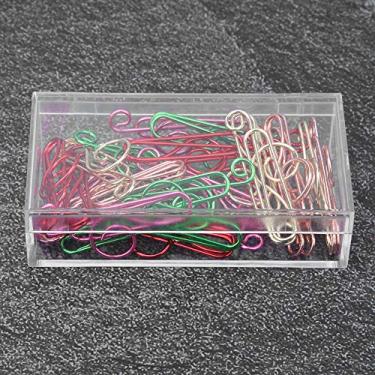 Imagem de Caixa de 25 peças, 5 cores, caixa de 25 peças, clipes de metal para notas adesivas, documentos, cartas, com caixa pequena para transporte e armazenamento convenientes, notas musicais em forma de clipe
