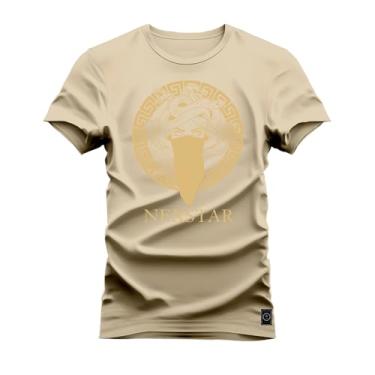Imagem de Camiseta Plus Size Unissex Premium T-shirt Mulher Cobra Nexstar Bege G3