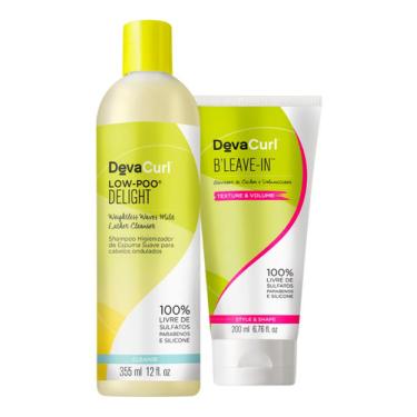 Imagem de Kit Deva Curl Low Poo Delight Shampoo 355ml, Leave-in 200ml Low Poo