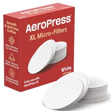 Imagem de AeroPress Filtros de Papel Branco para Cafeteira XL – Filtros de Café Compostáveis, Livres de Cloro, Compatíveis com Cafeteiras Manuais AeroPress XL, Pacote com 200 Unidades