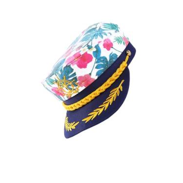 Imagem de YCHRLSO Boné de capitão de iate, chapéu de marinheiro rosa ajustável azul marinho boné de fantasia para homens e mulheres, Verde, 6
