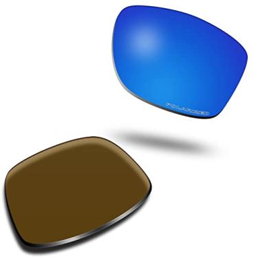 Imagem de SOLODAD Lentes de reposição para óculos de sol Oakley Jupiter Squared OO9135 Polarizados, Azul tubarão - polarizado, One Size