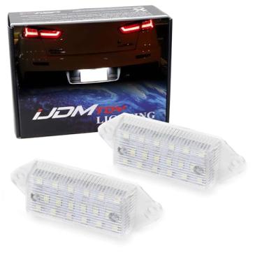Imagem de iJDMTOY OEM-Fit Kit de placa de licença de LED completo 3W compatível com Mitsubishi Lancer e Evolution X, alimentado por LED branco 18 SMD Xenon