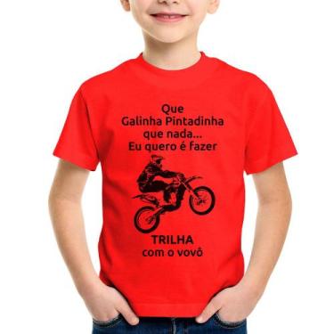 Imagem de Camiseta Infantil Trilha Com O Vovô - Foca Na Moda