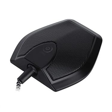 Imagem de Microfone de Conferência USB, Microfone USB Com Função Mudo, Receptor de Gravação de Capacitor Duplo Com Botão de Toque, Plug & Play, Vários Padrões de Captação para