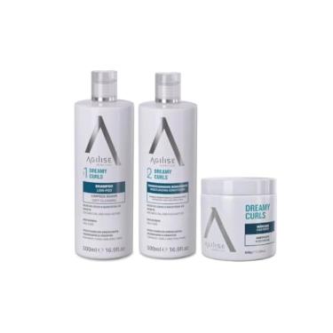 Imagem de Agilise, Kit de Cuidados com Cabelo Dreamy Curls 3 Produtos: Kit de Produtos para Cabelo Ondulado, Cacheado e Crespo com Proteção Térmica e Ação Anti-Frizz
