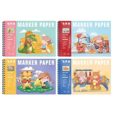 Imagem de Joucien Estudantes estudam livro de notas em branco espesso para alunos do ensino primário desenhando caderno de esboços - conjunto de livros A5 30-4