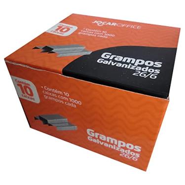 Imagem de Grampos de Grampeador 26/6 Galvanizados c/ 10.000 unidades - Jocar Office Grampos de Grampeador 26/6 Galvanizados c/ 10.000 unidades - Jocar Office