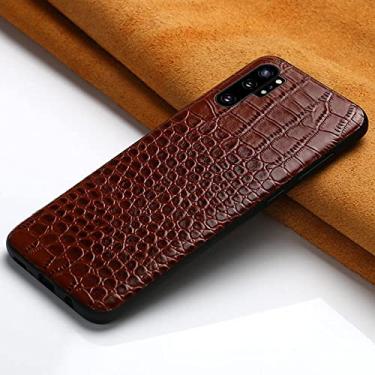 Imagem de Capas de telefone de couro com padrão de crocodilo para Samsung Galaxy S9 s7 s8 S20 Ultra s10 Plus Note 10 8 9 a50 a50s a20 a30 a7 a5 J7 J4 J6 2018, marrom, para Samsung A7 2017