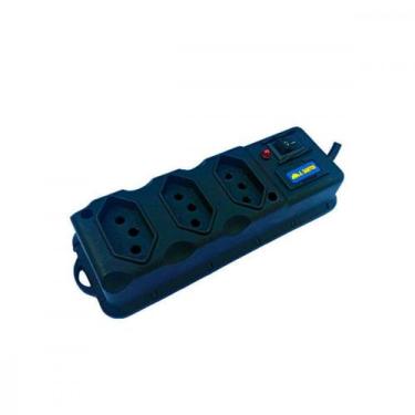 Imagem de Filtro Linha Asantos Plastico 3 Tomadas Bivolt Com Fusivel 3043