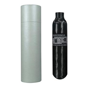 Imagem de TUXING 30Mpa 4500Psi 0.3L 18Cu Em 300Cc Tanque Hpa De Fibra De Carbono, Cilindro de Gás, Paintball Hunting Para Pcp Air Rifle Gun Daystate E Fx Thread M18 * 1.5 Pequena Fibra De Carbono Preto