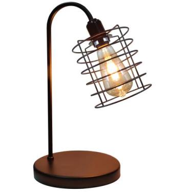 Imagem de Abajur de Quarto Luminária Industrial Aramado Chochin Preta - Jota Ilu