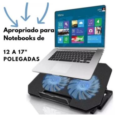 Imagem de Suporte Notebook Base Led Refrigerada Ventilação Silenciosa - Bmax