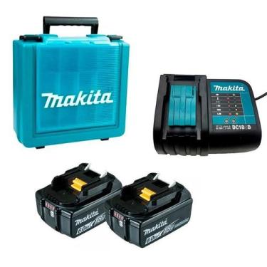 Imagem de Kit Energia 2 Baterias 18V 6.0Ah Bl1860B + Carregador Dc18Sd - Makita