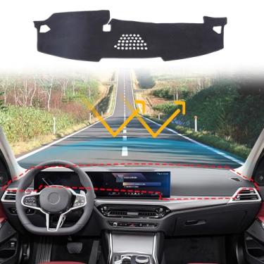 Imagem de Tapete de painel de carro compatível com BMW Série 3 G20 2023 2024+ Capa de painel de carro Terylene protetor solar antiderrapante acessórios para placa de painel (para LHD e versão sem HUD)