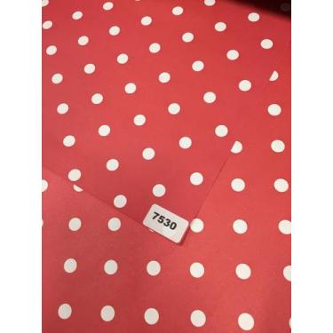 Imagem de Papel dupla face vermelho/bolas brancas VMP 48X66cm
