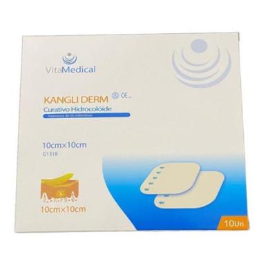 Imagem de curativo hidrocoloide 10cmx10cm caixa c/05 unidades cicatrização ferid