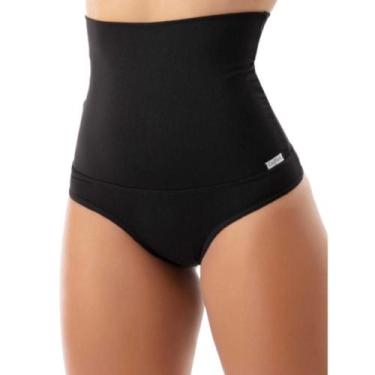Imagem de Calcinha Cós Alto Segura Barriga Feminino Cinta Modeladora Conforto Al