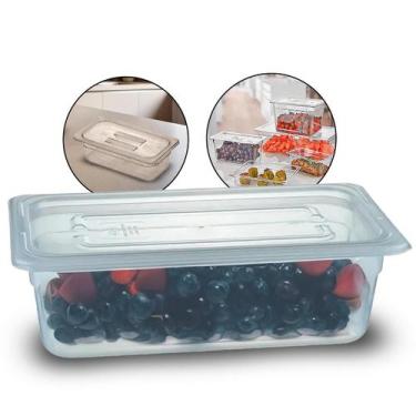 Imagem de Kit Cuba Gastronômica Acrílico GN 1/3 100mm C/ Tampa GN 1/3 - Tribosho