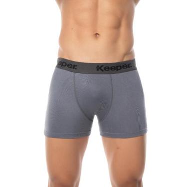 Imagem de Cueca boxer microfibra basic escolha as cores Keeper, Chumbo, GG (50/5