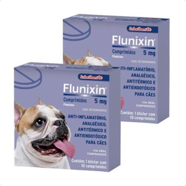Imagem de Kit 2 Flunixin 5mg Anti-Inflamatório Chemitec Cães - 10 Comprimidos