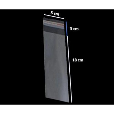 Imagem de Saco Adesivado Saquinho Plástico Transparente 5x18 1000 Unid - J&C