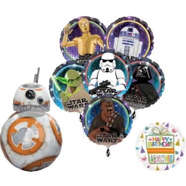 Imagem de Anagram Star Wars BB8 Birthday Party Supplies Balloon Bouquet Decorations