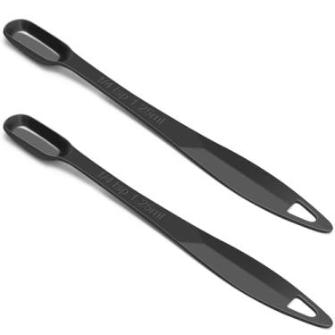 Imagem de 2 peças 1/4 colher de chá (1,25 ml | 1/4 colher de chá | 1/16 colher de sopa | 1,25 cc | 1/907.2 g) colher de medida única de aço inoxidável, colher de medição de metal de cabo longo, utensílios de