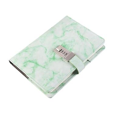 Imagem de shamjina Diário com Cadeado Caderno de Negócios Viagem Diário Pessoal Bloqueado, PU Couro Diário para Homens, Mulheres Meninos Adolescentes Adolescentes, Verde