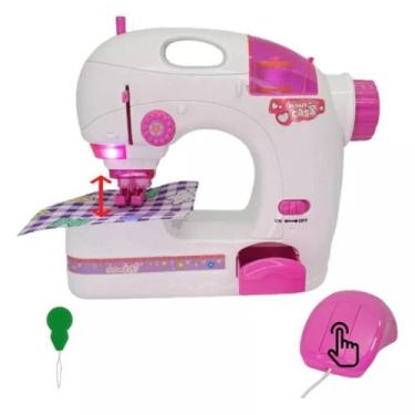 Imagem de Mini Atelie Infantil Maquina Costura De Verdade Infantil - DM Toys