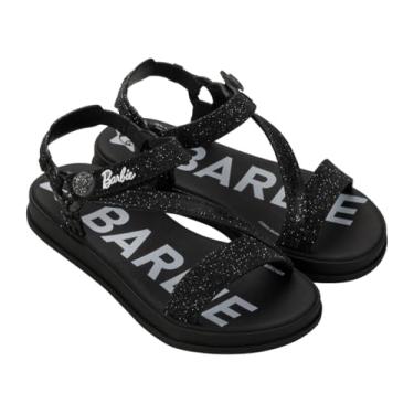Imagem de Sandália Papete Infantil Menina Barbie Sport Lilás/Rosa ou Preta Grendene Kids (Preto, BR, Criança de 4 a 8 anos, Numérico, 29)