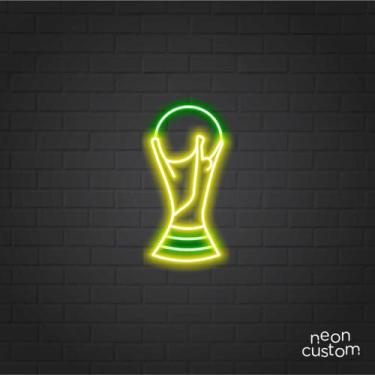 Imagem de painel letreiro led Taça decoracao festa bar - Neon Custom, Multicolor