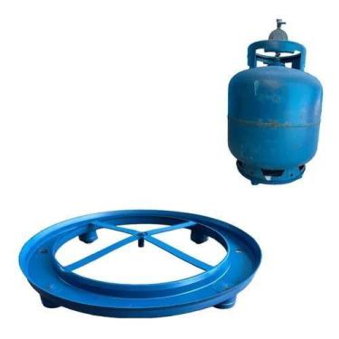 Imagem de Suporte Botijão De Gás Reforçado E Prático Para Botijão Glp - DSF, Azu