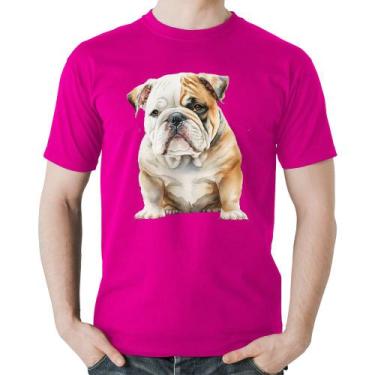 Imagem de Camiseta Algodão Bulldog-Inglês - Foca na Moda, Rosa, G