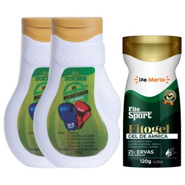 Imagem de Kit 2 Gel Nocauteador + 1 Gel de Arnica FitoSport Fitogel - Alívio Ime