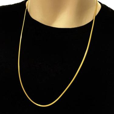 Imagem de Corrente Masculina Serpente Cordão 70cm Fina Folheado Ouro - ALRA SEMI